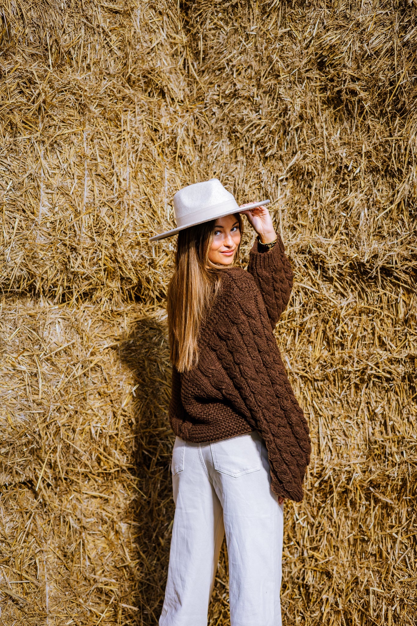 Lauren Cable knit - brown