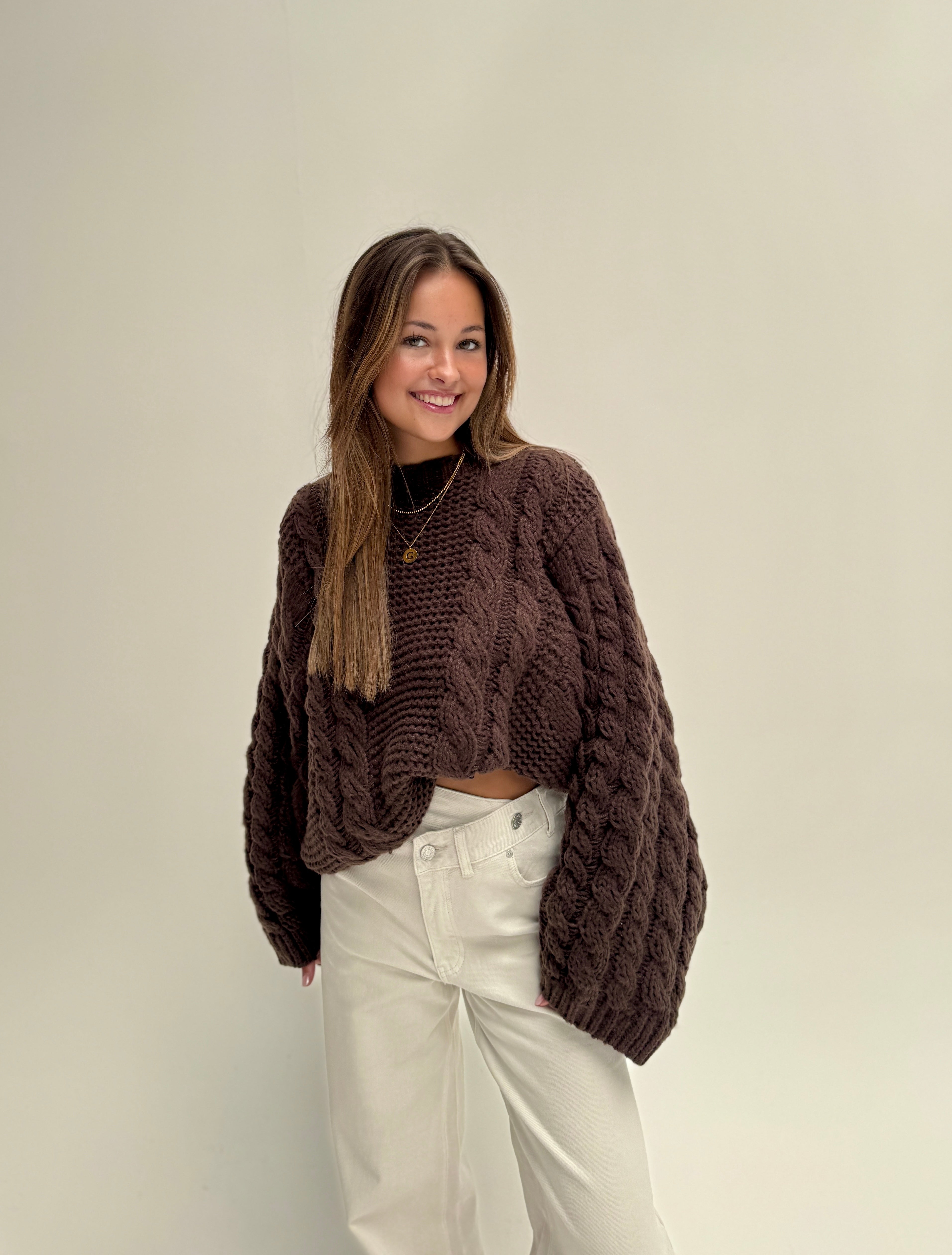 Lauren Cable knit - brown