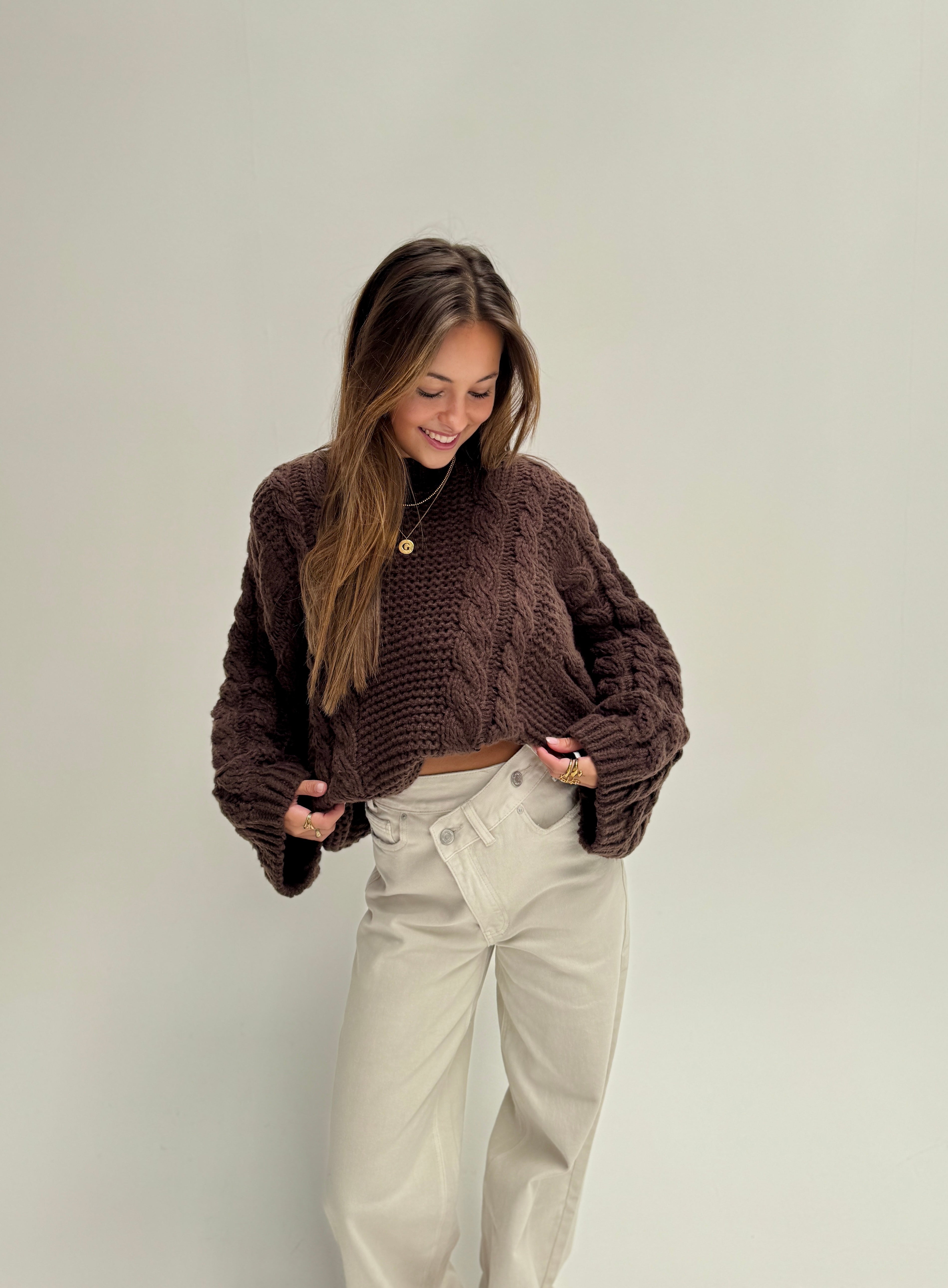 Lauren Cable knit - brown