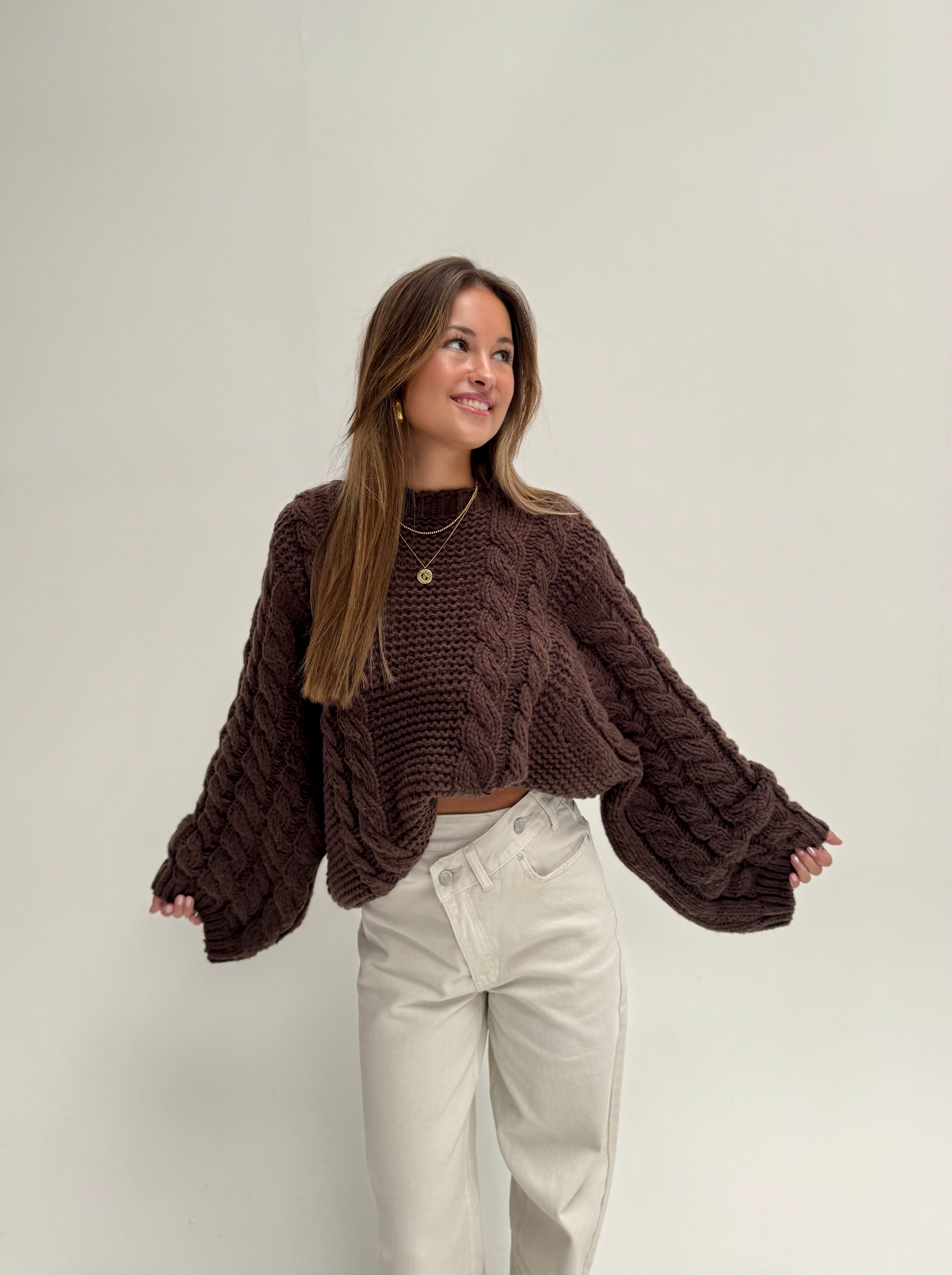 Lauren Cable knit - brown