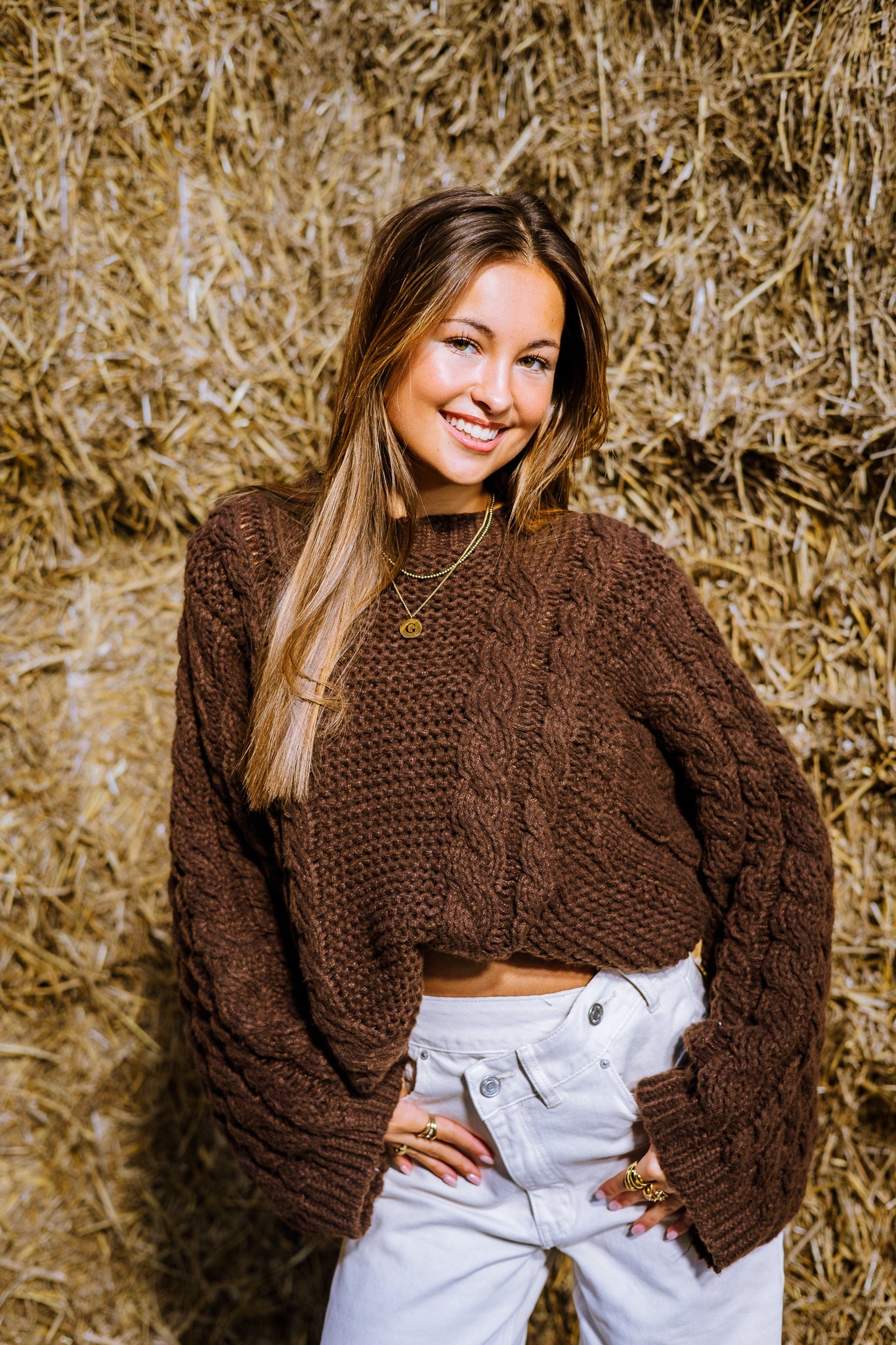 Lauren Cable knit - brown