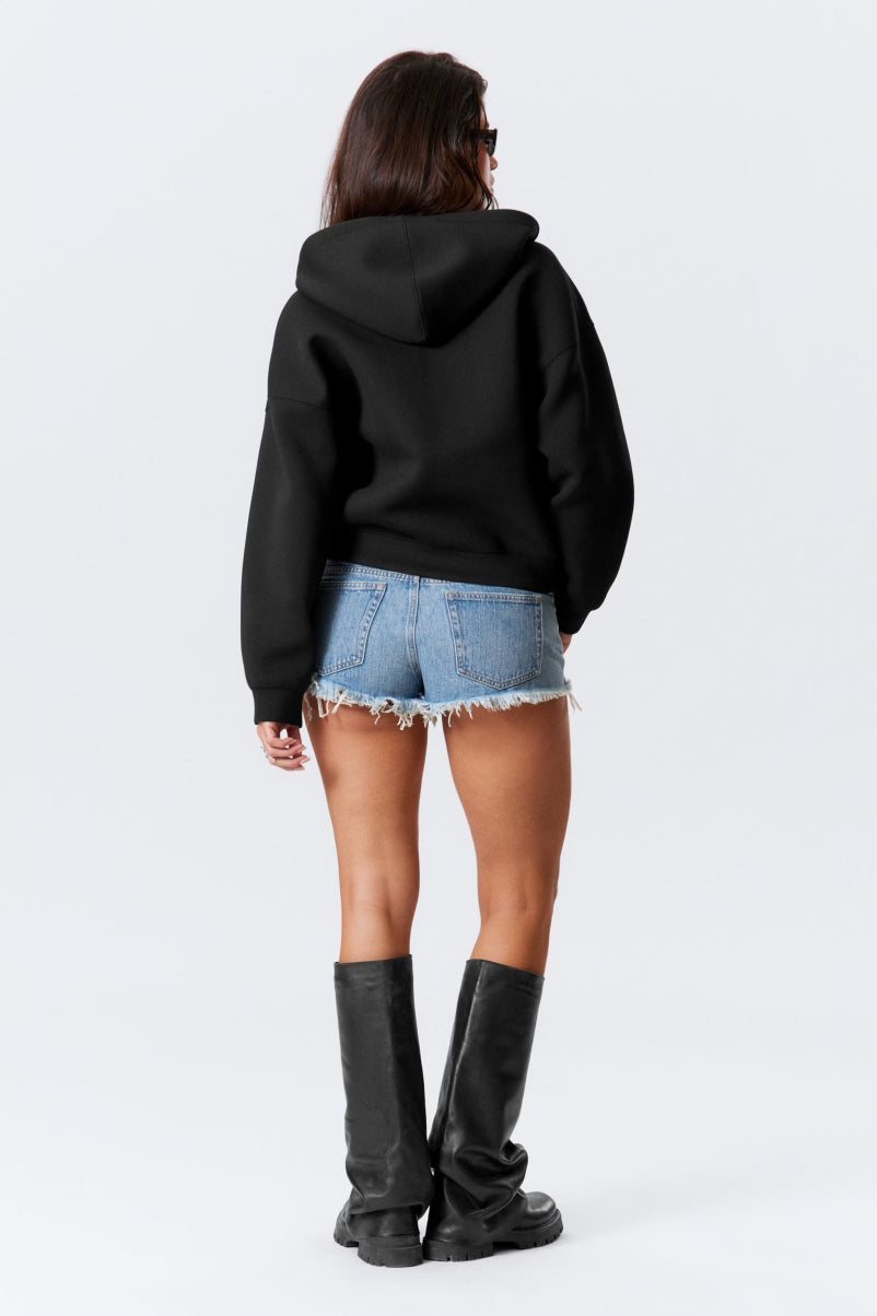 Oversized Scuba Fabric Hoodie