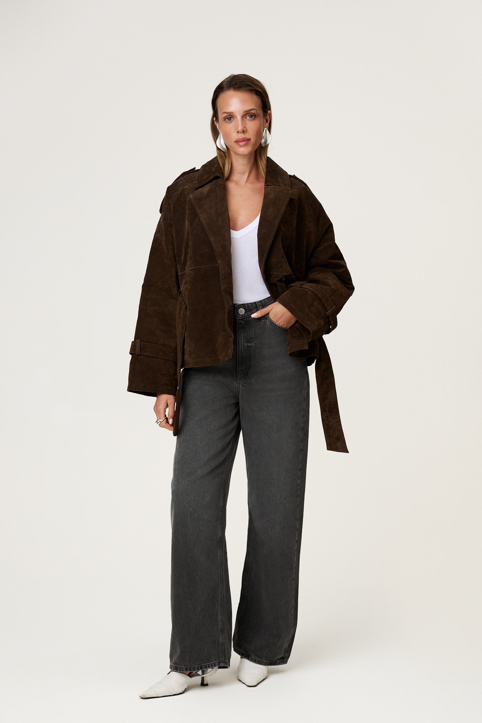 York Cropped Trench Coat