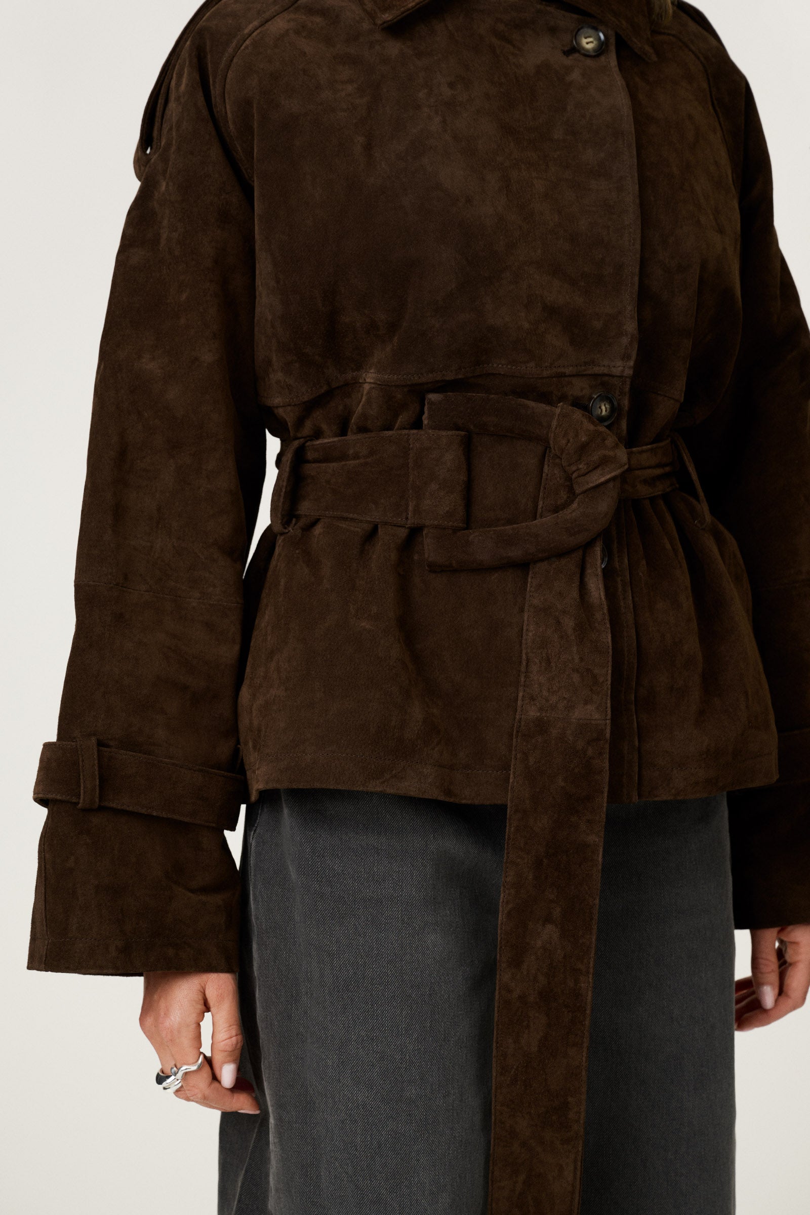 York Cropped Trench Coat