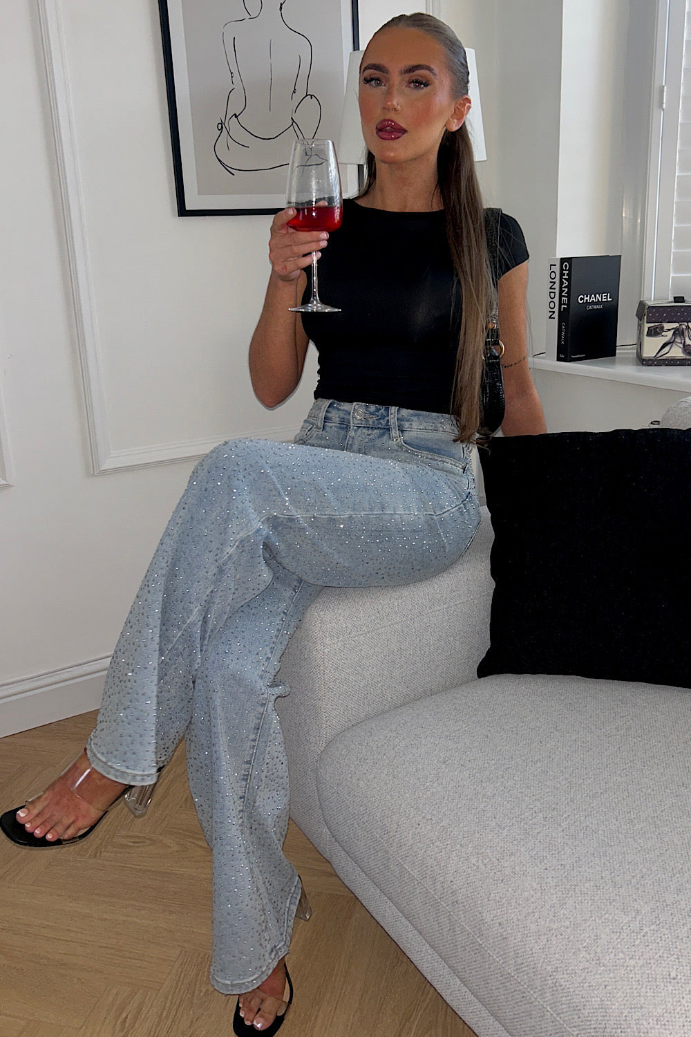 Blue Denim Diamond Jeans