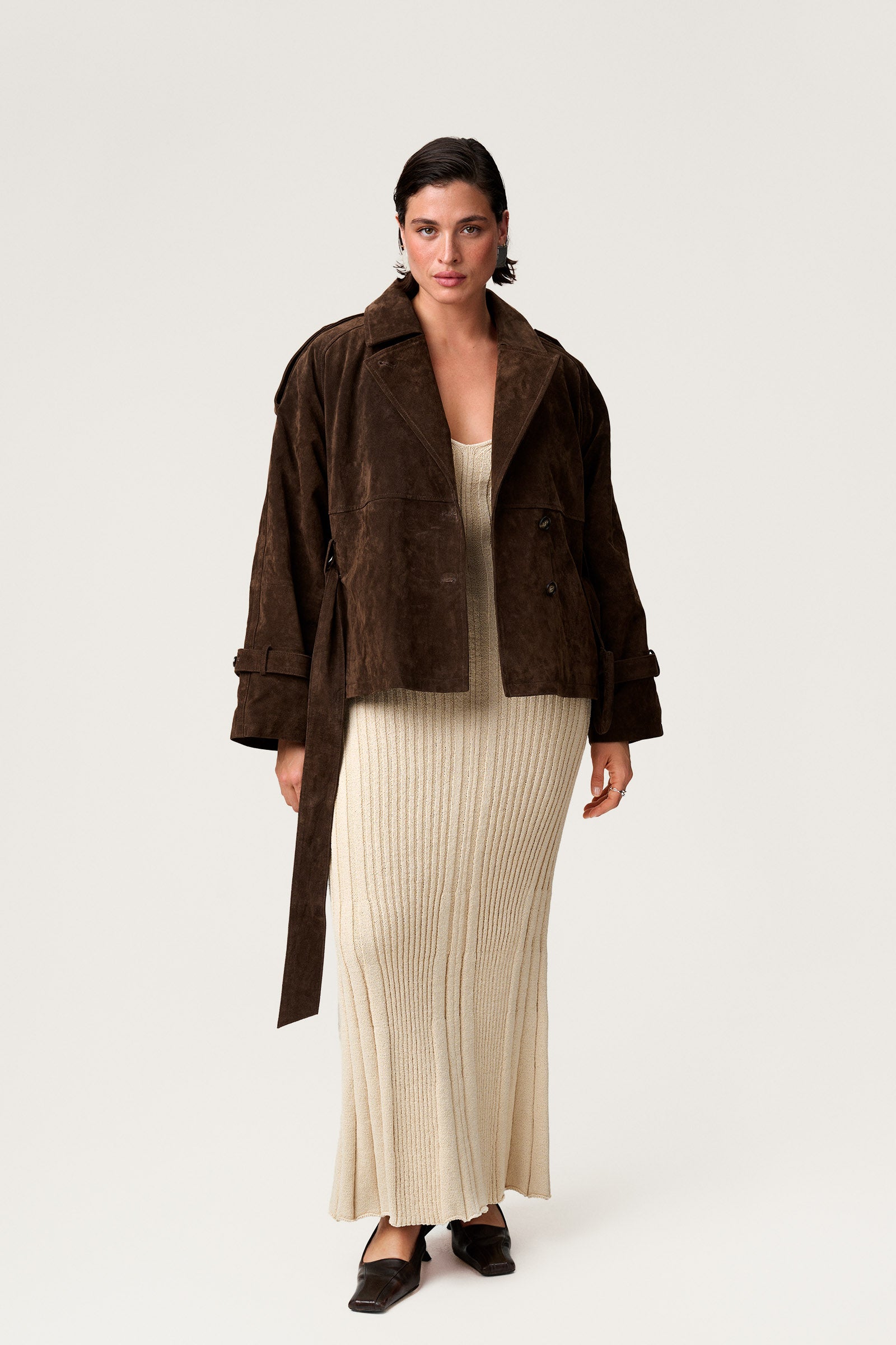 York Cropped Trench Coat